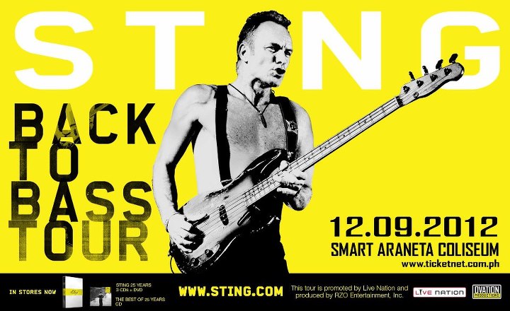 STING : BACK TO BASS Concert – Ticket Information Upate