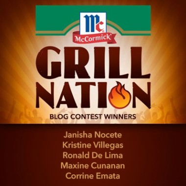 McCormick Grill Nation Nuffnang Blog winners