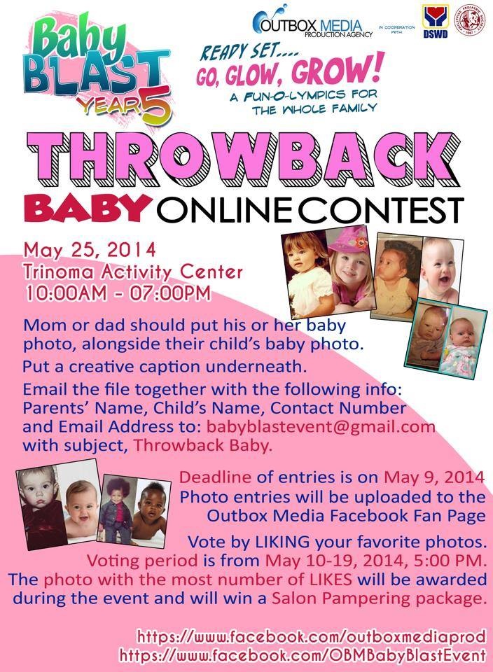 Baby Blast Throwback Baby Online Contest