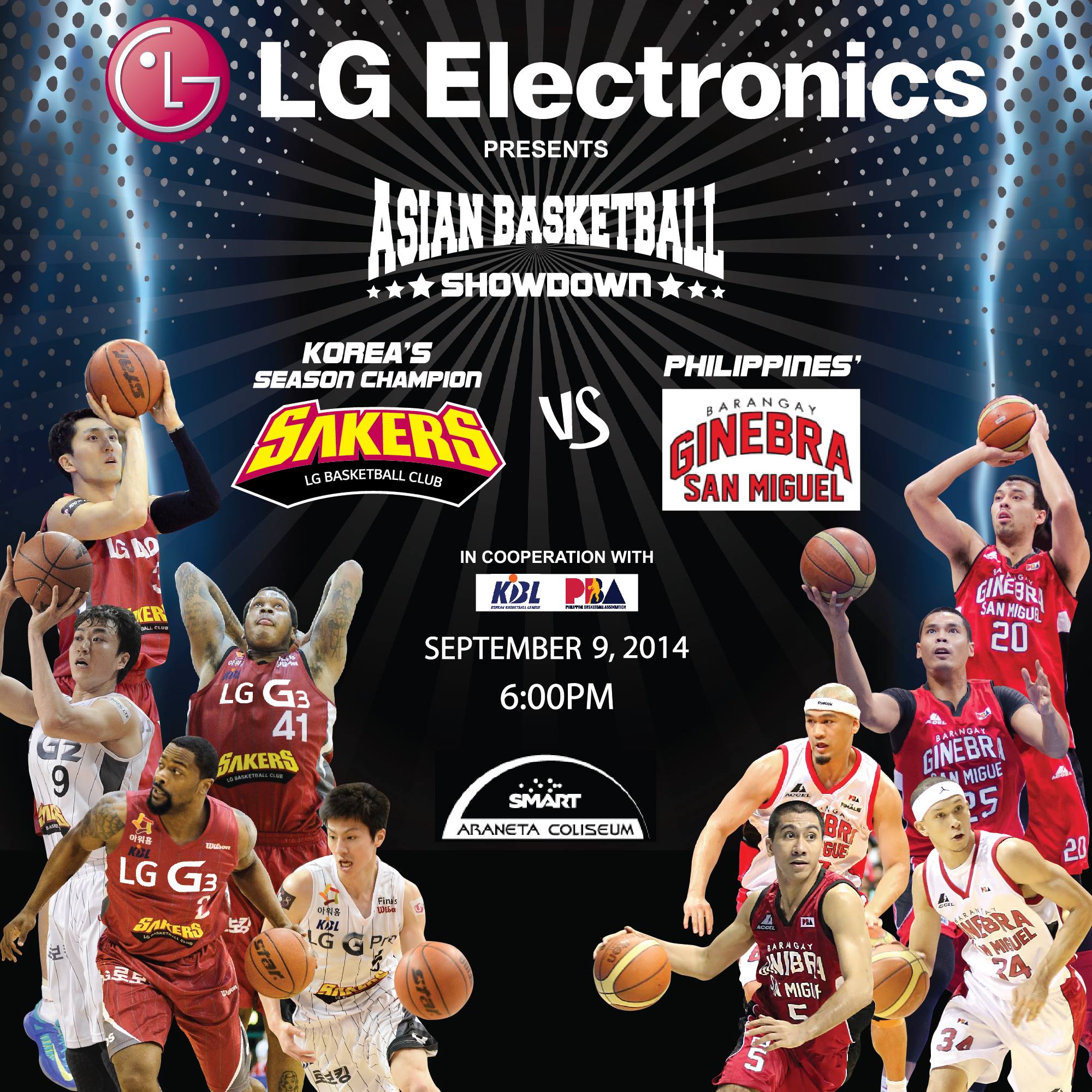 LG Sakers vs Barangay Ginebra - ASIAN BASKETBALL SHOWDOWN