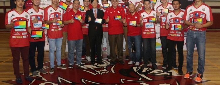 San Beda Red Lions with LG G Pads