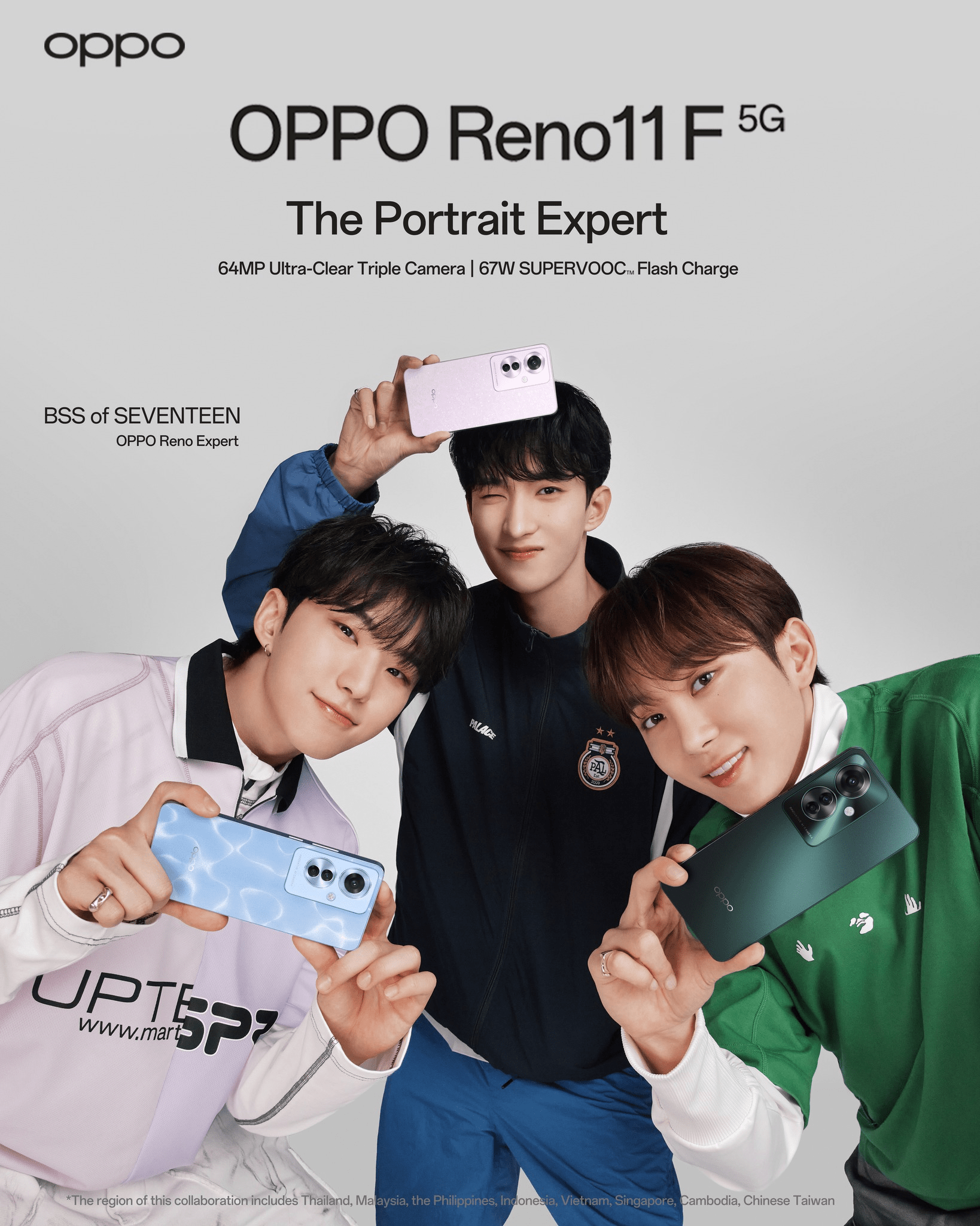 Calling all Carats! Get a BSS (SEVENTEEN) Postcard Set when you avail the OPPO Reno11 F 5G