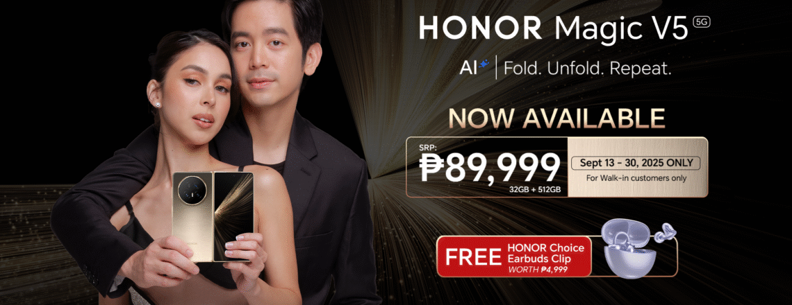 HONOR Magic V5 Now Available Nationwide with FREE HONOR Choice Earbuds Clip!